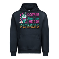 Navy Coffee Gives Me Nurse Powers Urban Hoodie - FaDigitalArtStudio