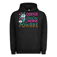 Pigment Black Coffee Gives Me Nurse Powers Urban Hoodie - FaDigitalArtStudio