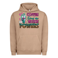 Pigment Burro Coffee Gives Me Nurse Powers Urban Hoodie - FaDigitalArtStudio