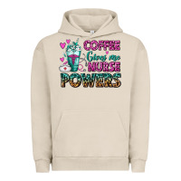 Pigment French Oak Coffee Gives Me Nurse Powers Urban Hoodie - FaDigitalArtStudio