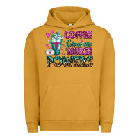 Pigment Peanut Butter Coffee Gives Me Nurse Powers Urban Hoodie - FaDigitalArtStudio