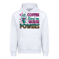White Coffee Gives Me Nurse Powers Urban Hoodie - FaDigitalArtStudio