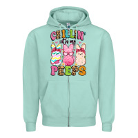Seafoam chillin' with my peeps Zipper Hoodie - Artiststas