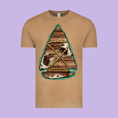 Cowhide Wooden Arrowhead Vintage Tee Designed By Jasminsmagicworld
