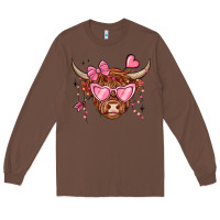 Chestnut valentines day long haired cow Long Sleeve Tee - MaliasSmallBusiness