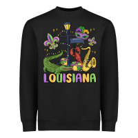 Black louisiana mardi gras Heavyweight Sweatshirt - MaliasSmallBusiness