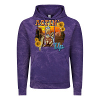 Cloud Purple actinup with cowgirl Vintage Hoodie - NancyCooperArtShop