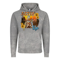 Cloud Rock actinup with cowgirl Vintage Hoodie - NancyCooperArtShop