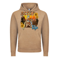 Vintage Coffee actinup with cowgirl Vintage Hoodie - NancyCooperArtShop