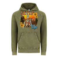 Actinup With Cowgirl Vintage Hoodie | Teevron