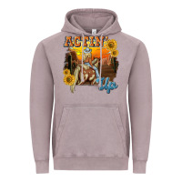 Vintage Zinc actinup with cowgirl Vintage Hoodie - NancyCooperArtShop