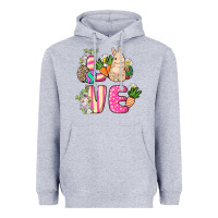 Heather Grey Love Easter Heavyweight Hoodie - NancyCooperArtShop