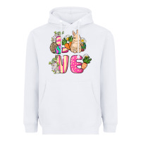 White Love Easter Heavyweight Hoodie - NancyCooperArtShop