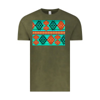 Vintage Olive aztec pattern background 3200x2400 Vintage Tee - AdoDesignShop