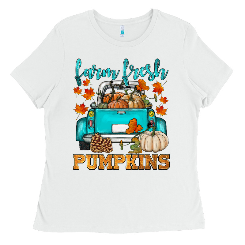 Farm Fresh Pumpkins Ladies Tee by HRA Design Shop | Teevron