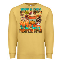 Antique Gold Just a girl who loves pumpkin spice Premium Sweatshirt - NancyCooperArtShop