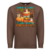 Chestnut Just a girl who loves pumpkin spice Premium Sweatshirt - NancyCooperArtShop