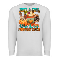 Dove Grey Just a girl who loves pumpkin spice Premium Sweatshirt - NancyCooperArtShop