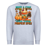 Heather Grey Just a girl who loves pumpkin spice Premium Sweatshirt - NancyCooperArtShop