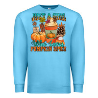 Ocean Blue Just a girl who loves pumpkin spice Premium Sweatshirt - NancyCooperArtShop
