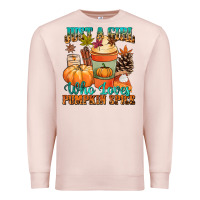 Pale Pink Just a girl who loves pumpkin spice Premium Sweatshirt - NancyCooperArtShop