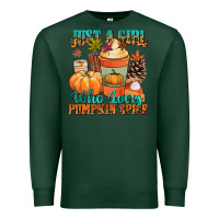 Sports Green Just a girl who loves pumpkin spice Premium Sweatshirt - NancyCooperArtShop