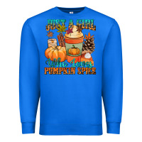 True Royal Just a girl who loves pumpkin spice Premium Sweatshirt - NancyCooperArtShop