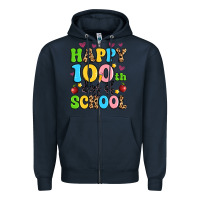 Navy happy 100 th days of school Zipper Hoodie - Artiststas