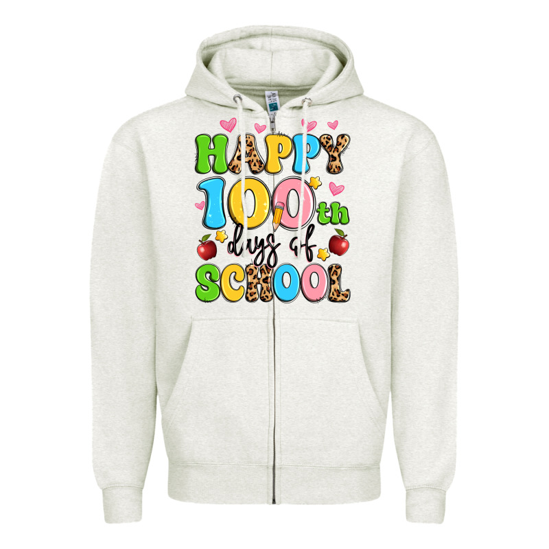 Happy 100 Th Days Of School Zipper Hoodie by Artiststas | Teevron