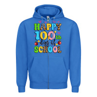 True Royal happy 100 th days of school Zipper Hoodie - Artiststas