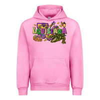Fuchsia Pink louisiana mardi gras Urban Hoodie - FaDigitalArtStudio