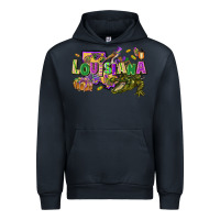 Navy louisiana mardi gras Urban Hoodie - FaDigitalArtStudio