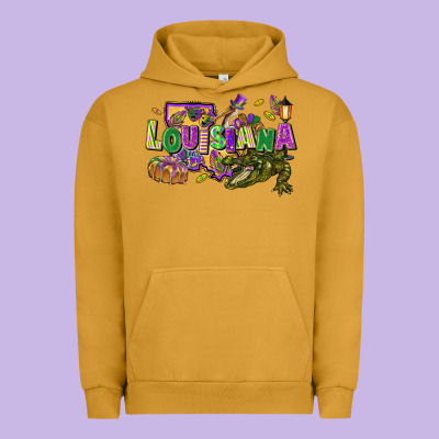 Louisiana Mardi Gras Urban Hoodie Designed By Fadigitalartstudio