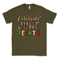 Army Green celebrate juneteenth Classic Tee - MaliasSmallBusiness