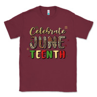 Burgundy celebrate juneteenth Classic Tee - MaliasSmallBusiness