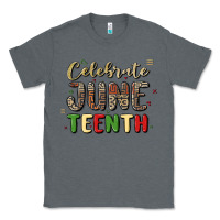Charcoal Heather celebrate juneteenth Classic Tee - MaliasSmallBusiness