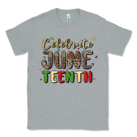 Heather Grey celebrate juneteenth Classic Tee - MaliasSmallBusiness