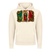 Vintage Artic our lady of Guadalupe Mexican flag background Vintage Hoodie - Jasminsmagicworld