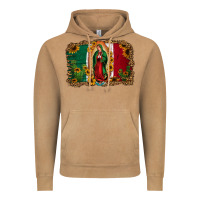 Vintage Camel our lady of Guadalupe Mexican flag background Vintage Hoodie - Jasminsmagicworld