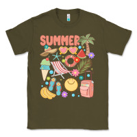 Army Green retro summer Classic Tee - JahusDesignShop