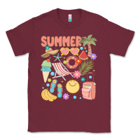 Burgundy retro summer Classic Tee - JahusDesignShop
