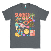 Charcoal Heather retro summer Classic Tee - JahusDesignShop