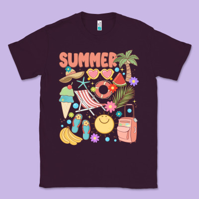 Retro Summer Classic Tee Designed By Jahusdesignshop