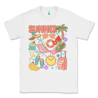 White retro summer Classic Tee - JahusDesignShop