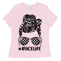 Bubblegum Pink race life Ladies Tee - JahusDesignShop