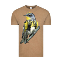 Vintage Coffee yellow rumped warbler Vintage Tee - LillyAllenDesigns