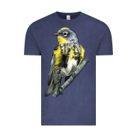 Vintage Denim yellow rumped warbler Vintage Tee - LillyAllenDesigns