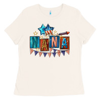 Bone American Nana 4th of july Ladies Tee - CowGirlArtShop