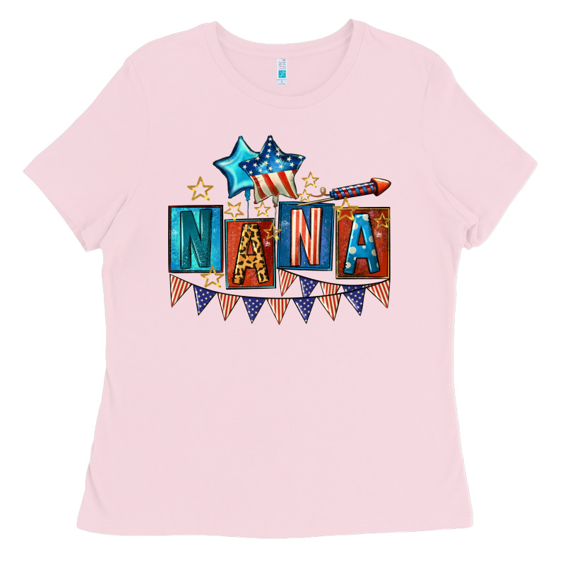 American Nana 4th Of July Ladies Tee by CowGirlArtShop | Teevron