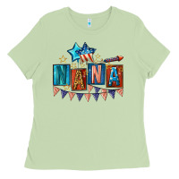 Matcha American Nana 4th of july Ladies Tee - CowGirlArtShop